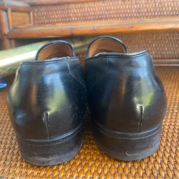 Alan McAfee London Black Leather Loafers Men SZ UK 10 US 11
