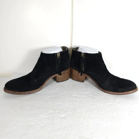 Alberto Fermani Women's Capricia US6,5-7 EU 37,5 Black Suede Ankle Boots Booties