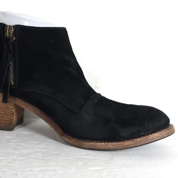 Alberto Fermani Women's Capricia US6,5-7 EU 37,5 Black Suede Ankle Boots Booties