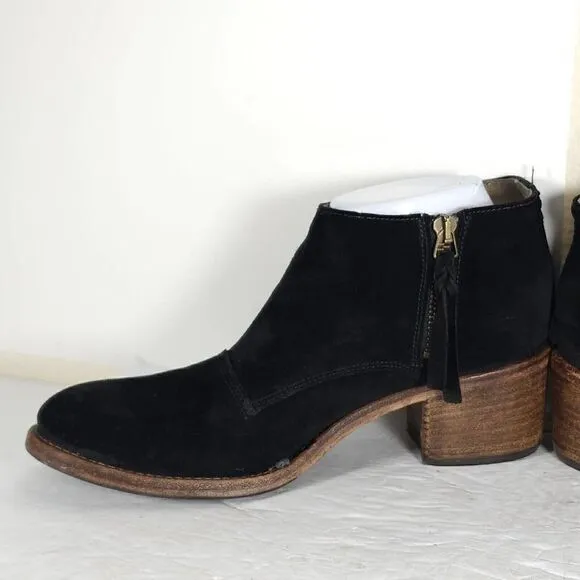 Alberto Fermani Women's Capricia US6,5-7 EU 37,5 Black Suede Ankle Boots Booties