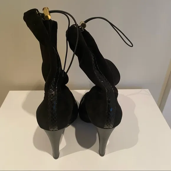 Alberto Guardiani Black Suede Ankle Boots Size 36.5