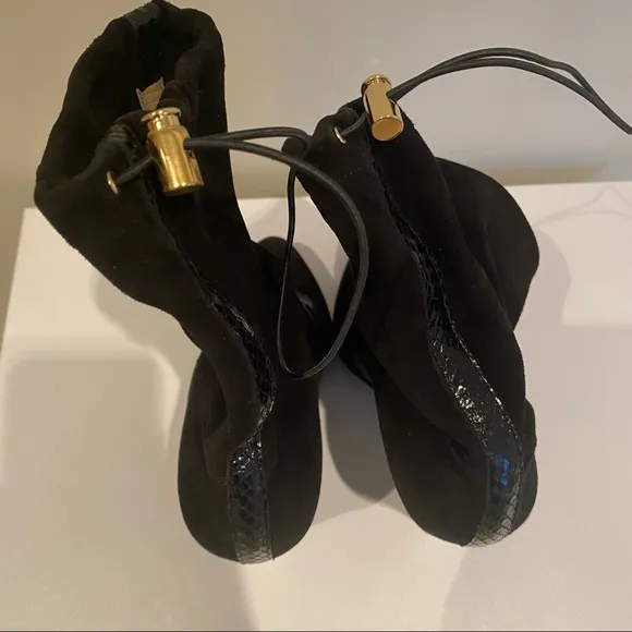 Alberto Guardiani Black Suede Ankle Boots Size 36.5