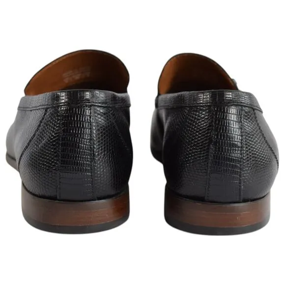 Aldo Black Leather Bit Loafers Men Size 9