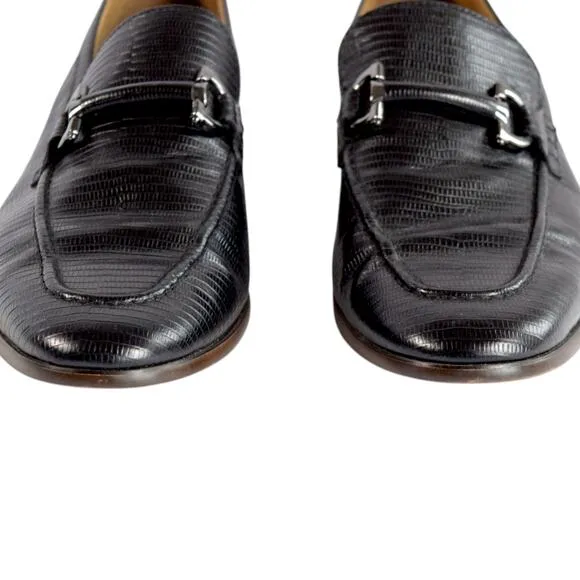 Aldo Black Leather Bit Loafers Men Size 9