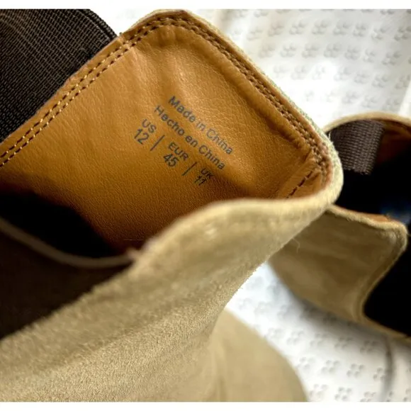 Aldo Chelsea Leather‎ Suede Boots Men's Size 12 Tan | EU 45 | UK 11