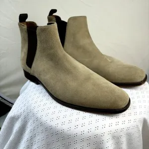 Aldo Chelsea Leather‎ Suede Boots Men's Size 12 Tan | EU 45 | UK 11