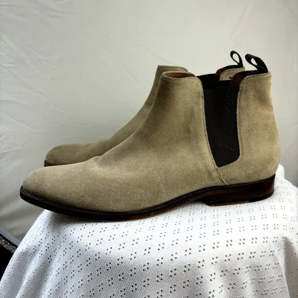Aldo Chelsea Leather‎ Suede Boots Men's Size 12 Tan | EU 45 | UK 11