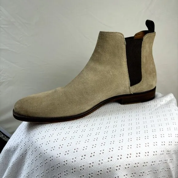 Aldo Chelsea Leather‎ Suede Boots Men's Size 12 Tan | EU 45 | UK 11