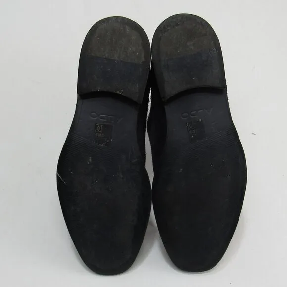 Aldo Men's Vianello Suede Chelsea Boots Size 9  - Navy Closed Square Toe Slip On