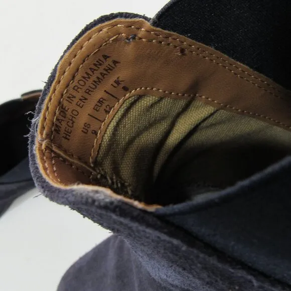 Aldo Men's Vianello Suede Chelsea Boots Size 9  - Navy Closed Square Toe Slip On