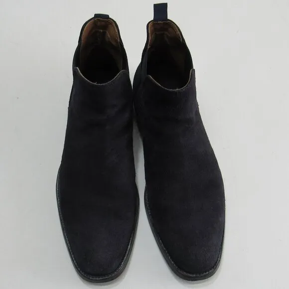 Aldo Men's Vianello Suede Chelsea Boots Size 9  - Navy Closed Square Toe Slip On