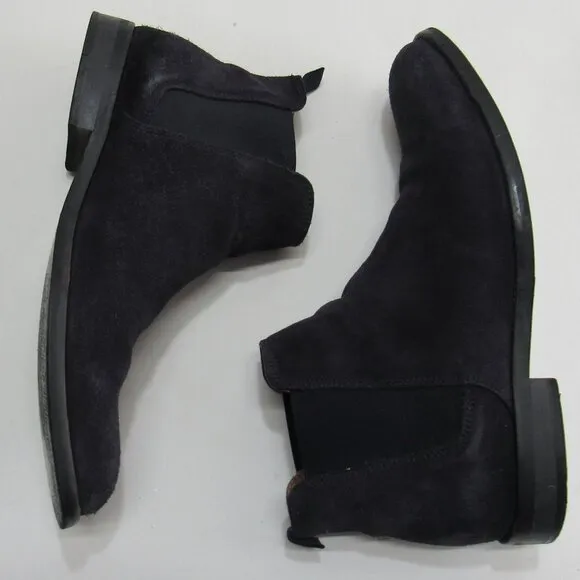 Aldo Men's Vianello Suede Chelsea Boots Size 9  - Navy Closed Square Toe Slip On