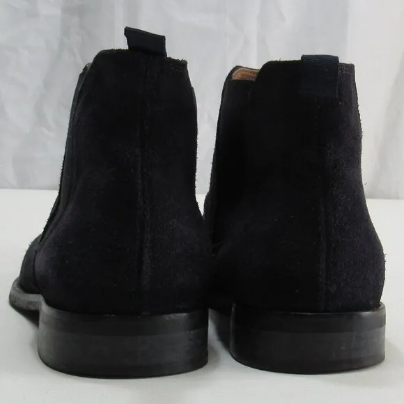 Aldo Men's Vianello Suede Chelsea Boots Size 9  - Navy Closed Square Toe Slip On