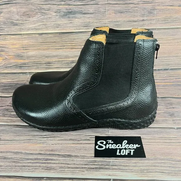 Alegria Men's Jony Black Leather Slip On Chukka‎ Boots