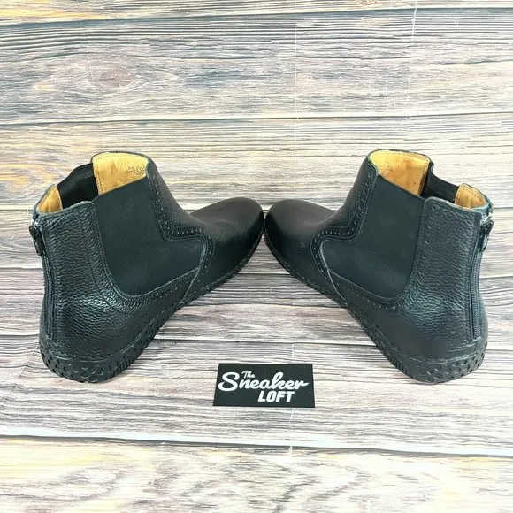 Alegria Men's Jony Black Leather Slip On Chukka‎ Boots