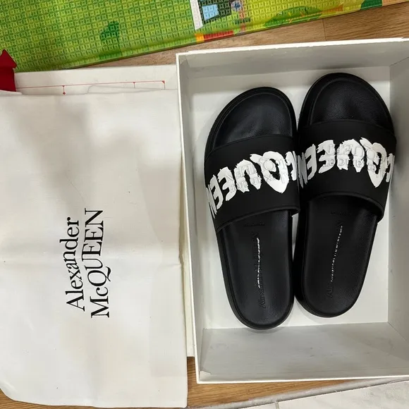 Alexander McQueen Black and White Loafers