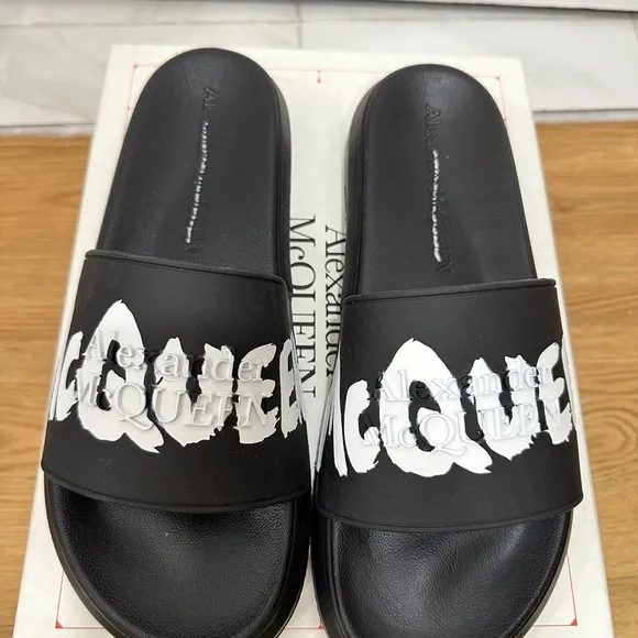 Alexander McQueen Black and White Loafers