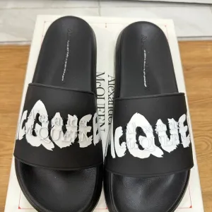 Alexander McQueen Black and White Loafers