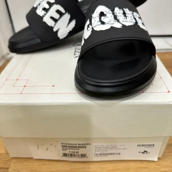 Alexander McQueen Black and White Loafers