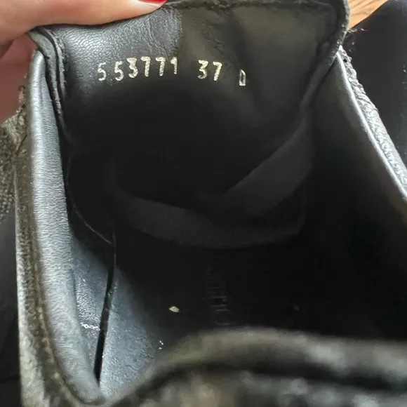 Alexander McQueen size 7 Oversized Low Black White Glitter sneaker