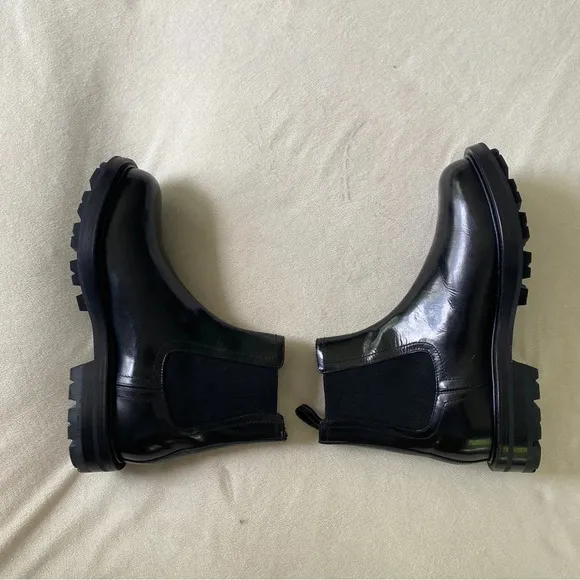 Alexander McQueen Women's Black Watson Leather Chelsea Boots Size 41