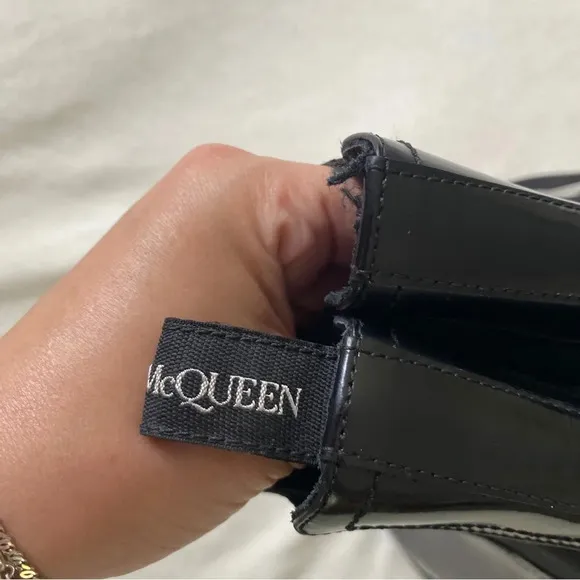Alexander McQueen Women's Black Watson Leather Chelsea Boots Size 41