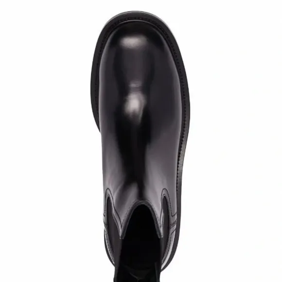 Alexander McQueen Women's Black Watson Leather Chelsea Boots Size 41