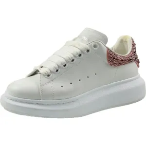 Alexander McQueen Womens White Lace-Up Casual And Fashion Sneakers Used