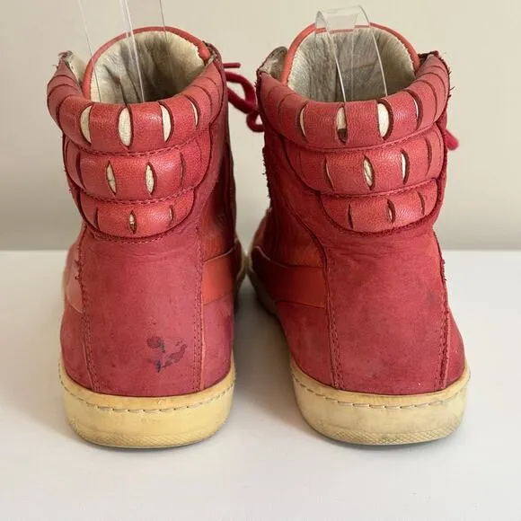Alexander McQueen x Puma Joustesse Mid II Mens 9 Red Leather Lace Up High Top