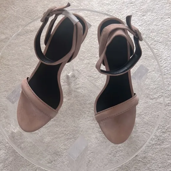 Alexander Wang Antonia Blush Suede Sandals