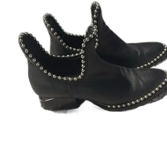 Alexander Wang Women's Kori Studded Cutout Booties Size 37.5