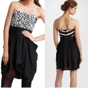 Alice   Olivia Cocktail Dress Silk and Sequin