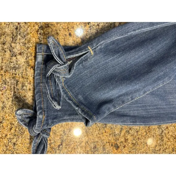 Alice   Olivia Good High Rise Skinny Crop Ankle Tie Jeans 25
