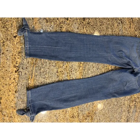 Alice   Olivia Good High Rise Skinny Crop Ankle Tie Jeans 25