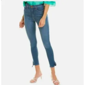 Alice   Olivia Good High Rise Skinny Crop Ankle Tie Jeans 25