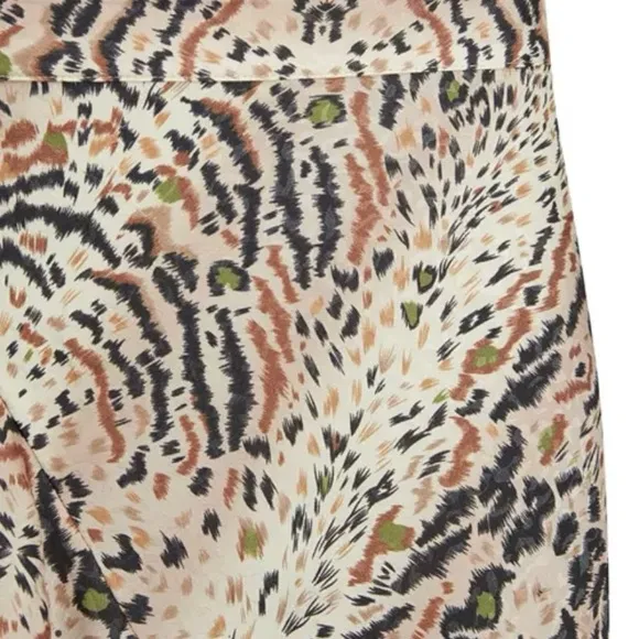 ALL SAINTS Women's Raya Arietta Animal Print Ruffled Skirt - Brown Size 2