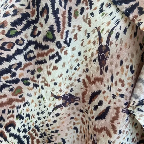 ALL SAINTS Women's Raya Arietta Animal Print Ruffled Skirt - Brown Size 2