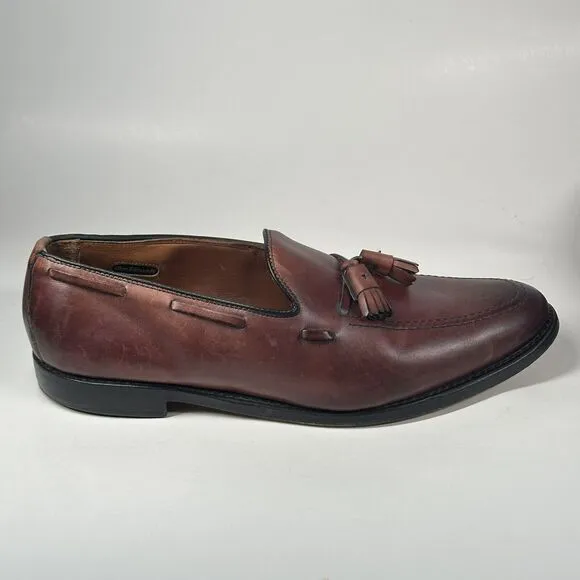 Allen Edmonds &quot;GRAYSON&quot;  Men's Leather Tassel Loafers Size 10.5 3E Dark Chili