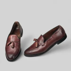 Allen Edmonds &quot;GRAYSON&quot;  Men's Leather Tassel Loafers Size 10.5 3E Dark Chili