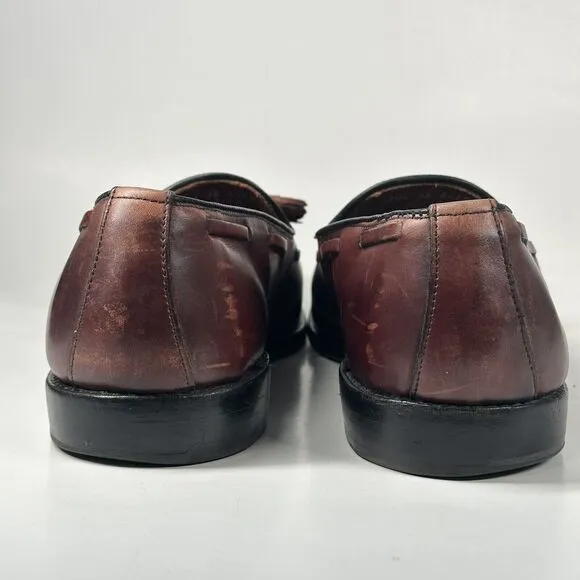 Allen Edmonds &quot;GRAYSON&quot;  Men's Leather Tassel Loafers Size 10.5 3E Dark Chili