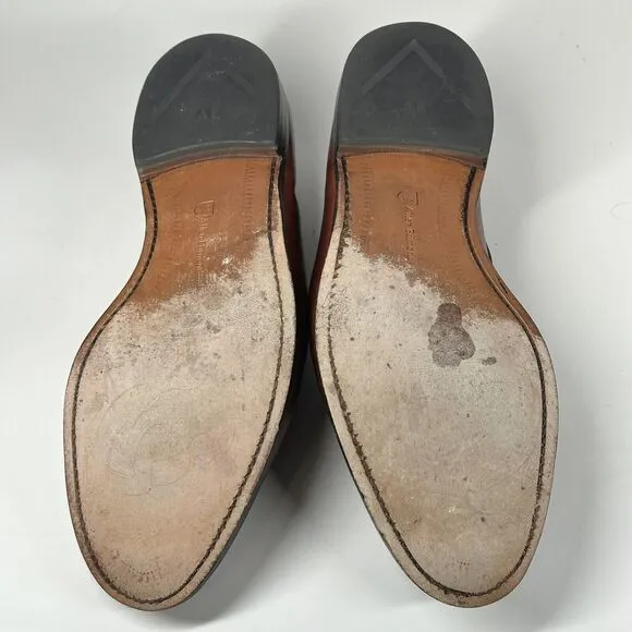 Allen Edmonds &quot;GRAYSON&quot;  Men's Leather Tassel Loafers Size 10.5 3E Dark Chili