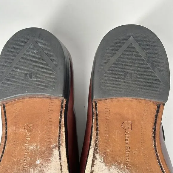 Allen Edmonds &quot;GRAYSON&quot;  Men's Leather Tassel Loafers Size 10.5 3E Dark Chili