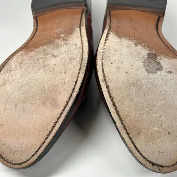 Allen Edmonds &quot;GRAYSON&quot;  Men's Leather Tassel Loafers Size 10.5 3E Dark Chili