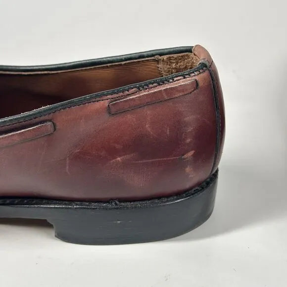 Allen Edmonds &quot;GRAYSON&quot;  Men's Leather Tassel Loafers Size 10.5 3E Dark Chili