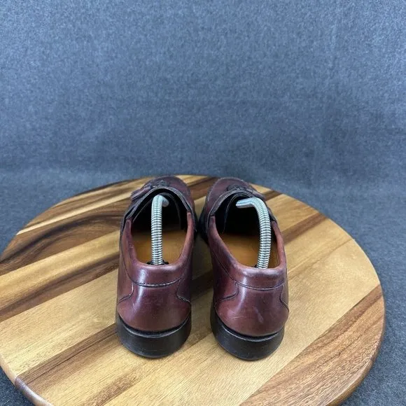 Allen Edmonds &quot;SCHREIER&quot; Tassel Leather Loafers 10B Oxblood 50193