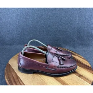Allen Edmonds &quot;SCHREIER&quot; Tassel Leather Loafers 10B Oxblood 50193