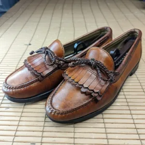 Allen Edmonds &quot;Woodstock&quot; Loafers Men's Size 9.5E - Brown Leather  twin Kilt bra