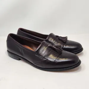 Allen Edmonds Bridgeton Brogue Kiltie Tassel Loafers Size 13 B Burgundy Leather