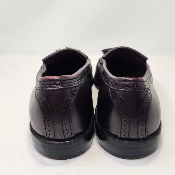 Allen Edmonds Bridgeton Brogue Kiltie Tassel Loafers Size 13 B Burgundy Leather