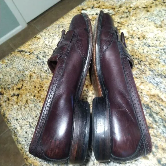 Allen Edmonds Bridgeton Men's Leather Tassel Loafers Burgundy Size 9.5 A 5079